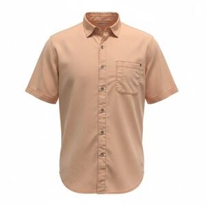 Costal Tommy Bahama Cotton Tencel Button Down Shirt Mens L Peach Short Sleeve